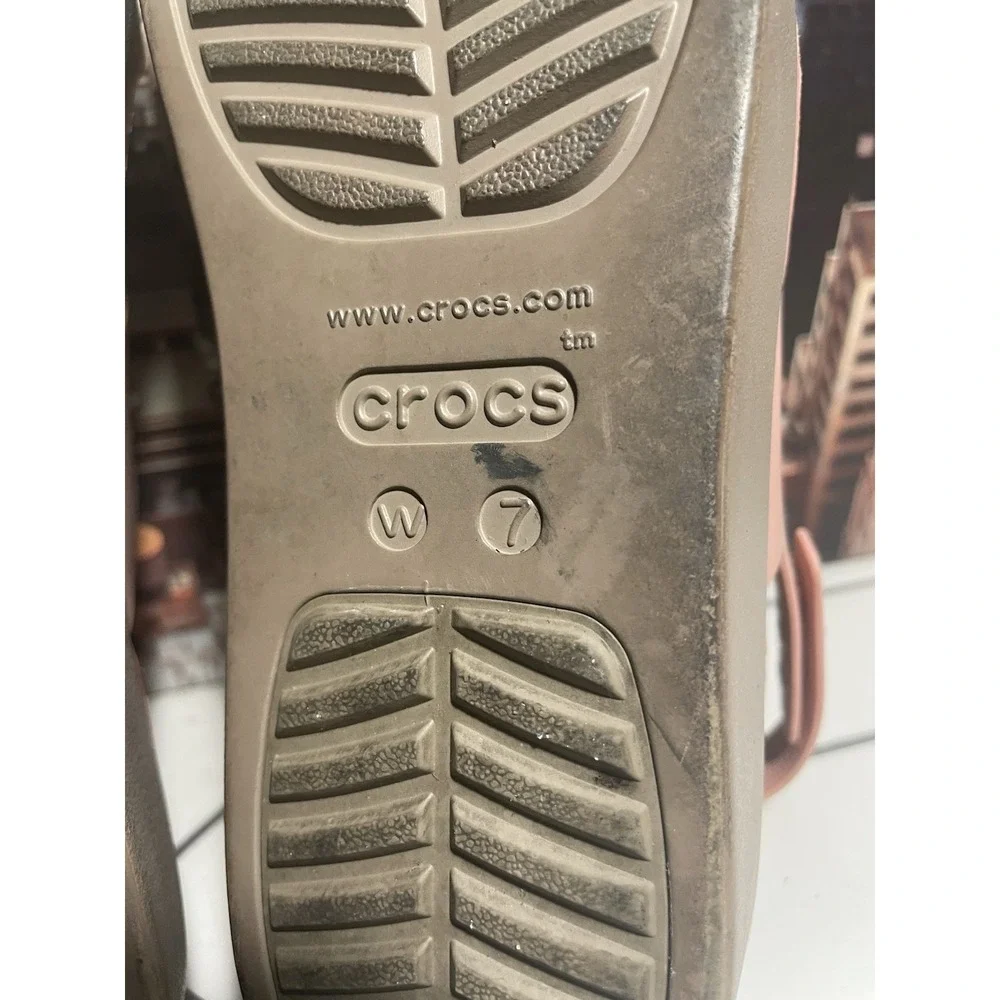 Crocs Brooklyn Low Wedge Platform Sandals Pink Women Size 7 Adjustable - Picture 7 of 12